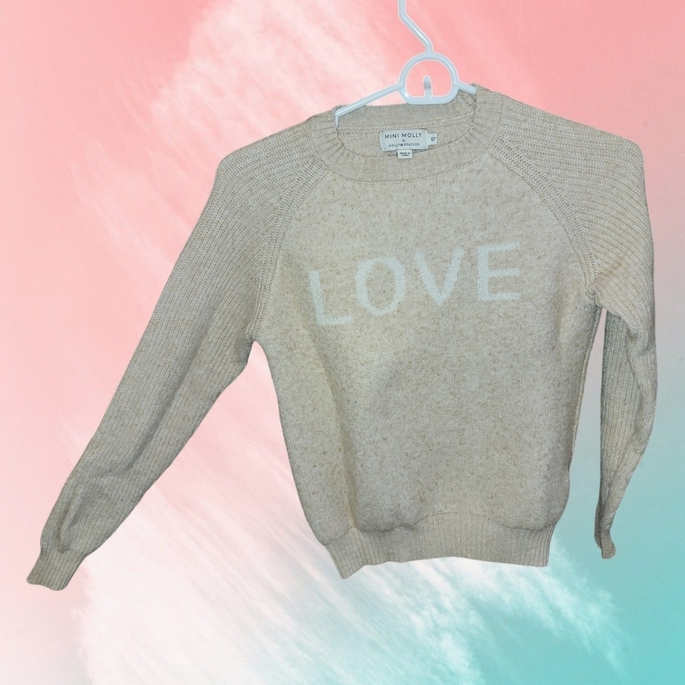 Mini Molly Bracken Sweater 12Y Love Knit Cozy soft T44